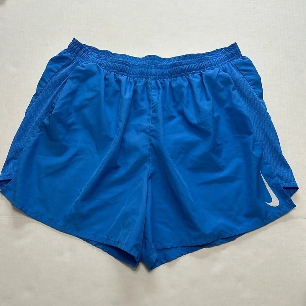 Nike Blue Men's Brief Lined‎ Running Shorts Size XXL Activewear Gym Workout